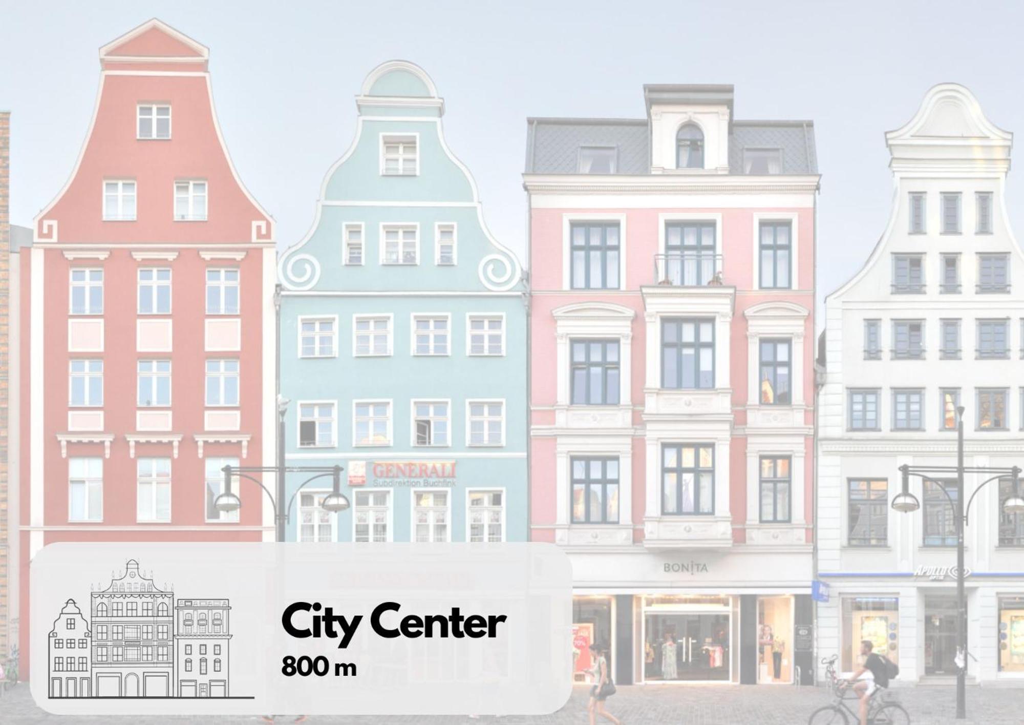 Apartment Zentrale Stadtoase, 600m Zum Hauptbahnhof Rostock